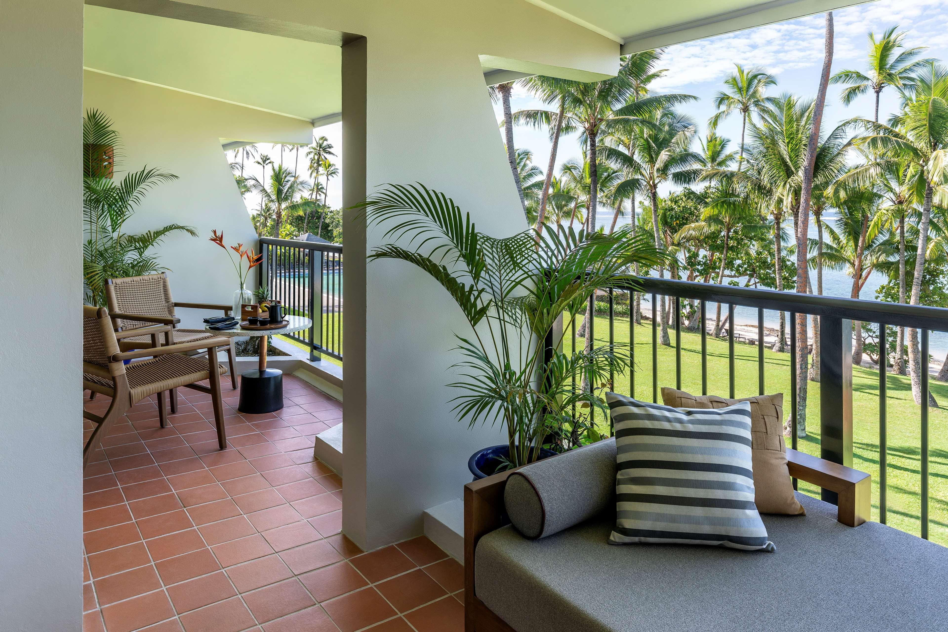 Shangri-La Yanuca Island, Fiji Voua Exterior photo A balcony at the resort