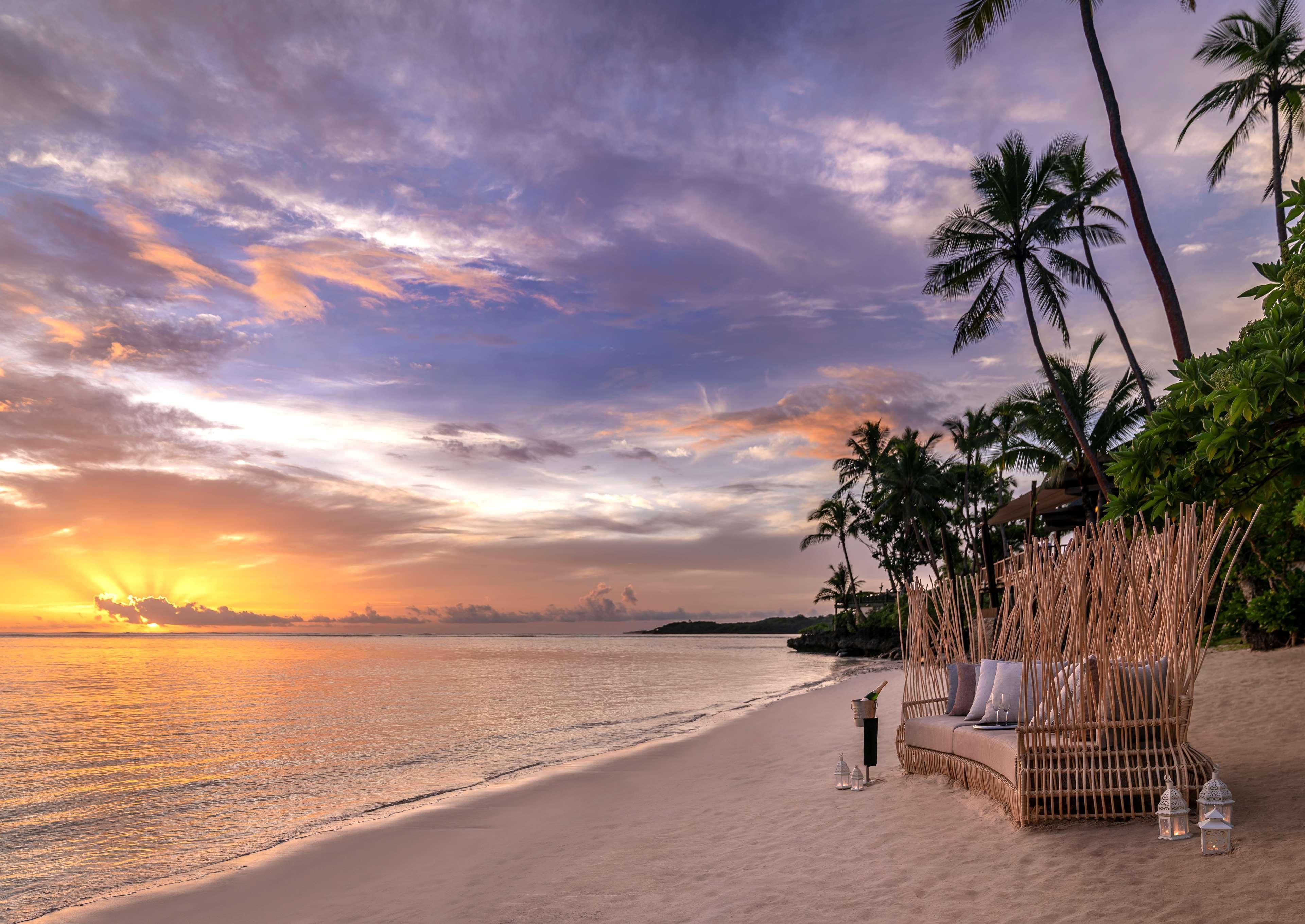 Shangri-La Yanuca Island, Fiji Voua Exterior photo Sunset at the beach